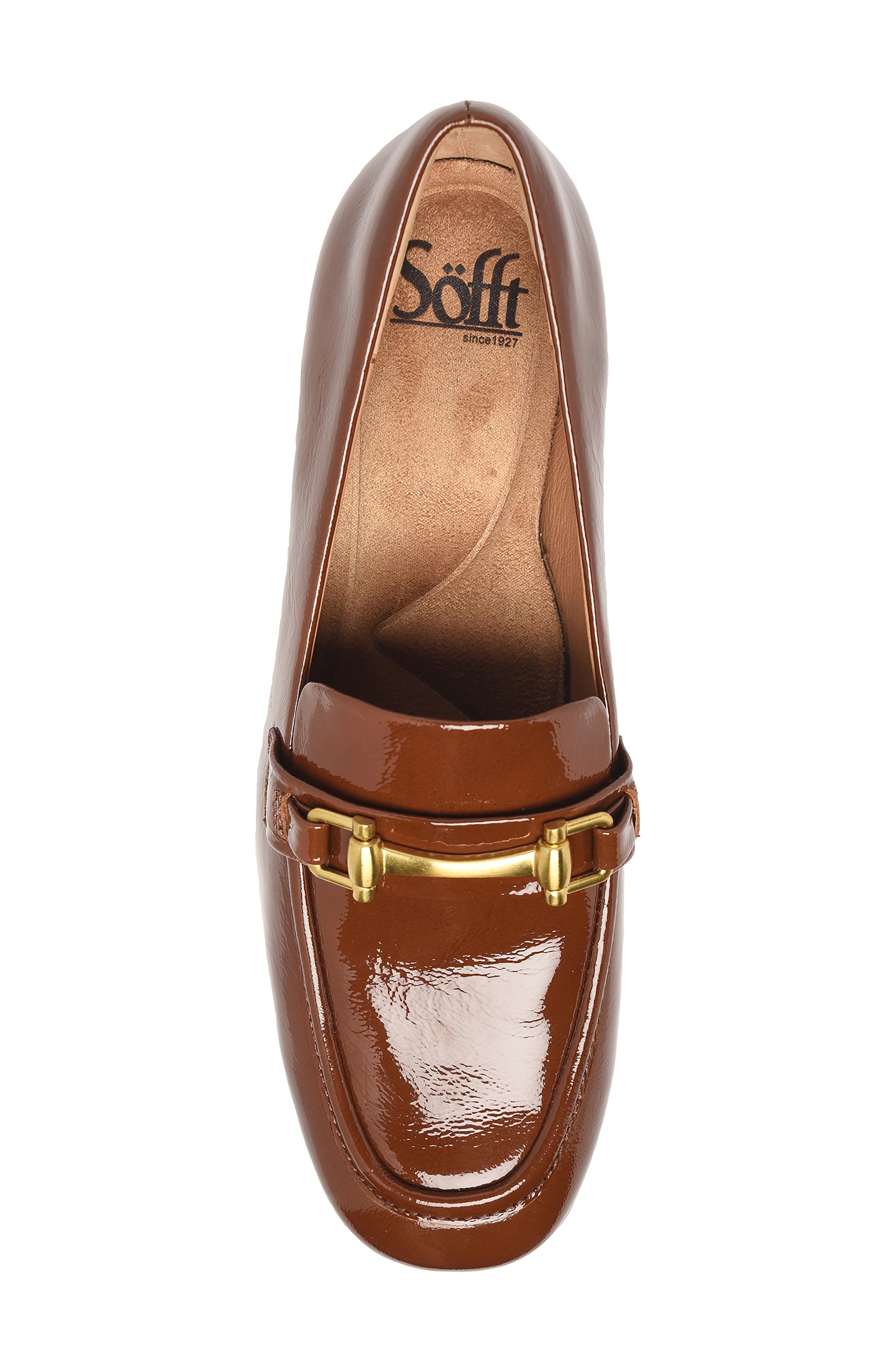 Casandra Bit Loafer Pump, Alternate, color, TOFFEE PATENT