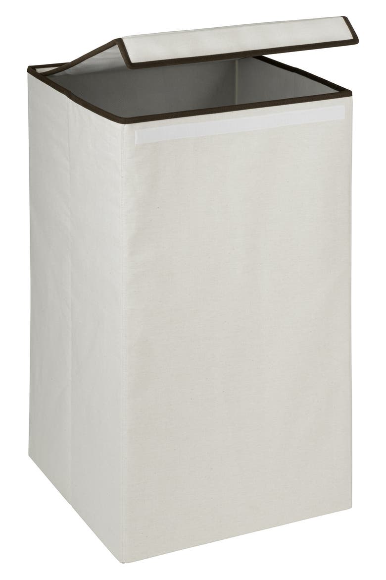Collapsible Square Hamper, Alternate, color, NATURAL