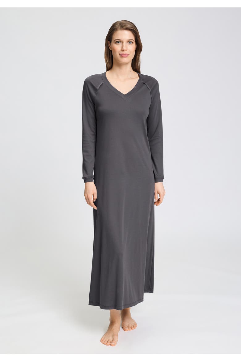 Pure Essence V-Neck Cotton Nightgown, Alternate, color, Boulevard