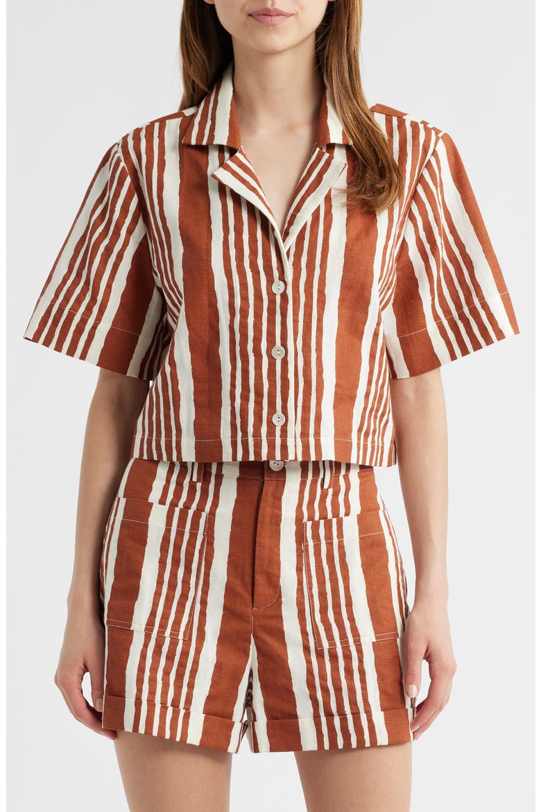 Mizuki Stripe Woven Shirt, Main, color, VECCHIO STRIPE PRINT