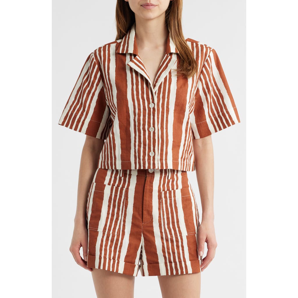 Cleobella Mizuki Blouse In Vecchio Stripe