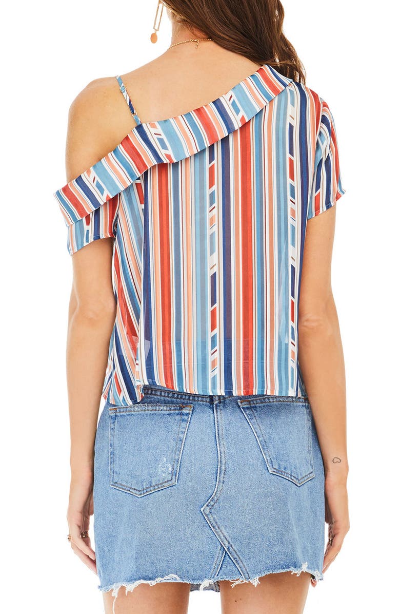 ASTR the Label Logan One-Shoulder Stripe Top, Alternate, color,