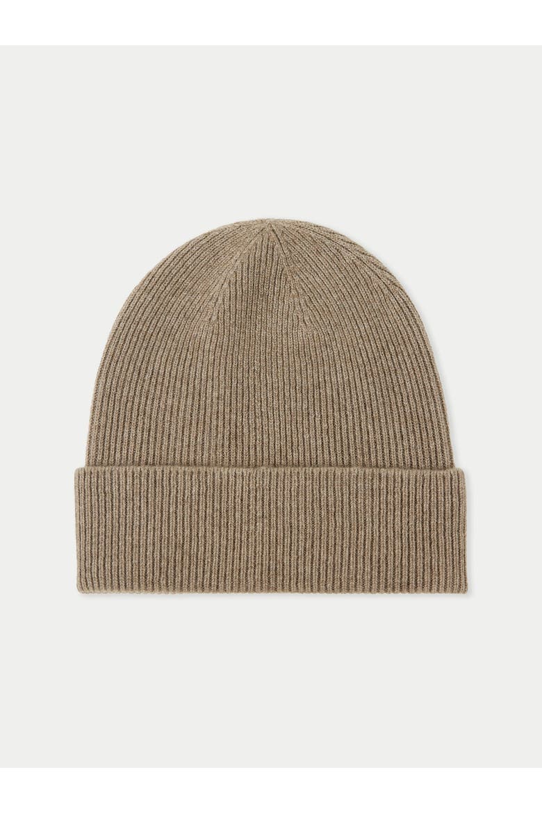 Cashmere Rib Knit Beanie, Main, color, taupe