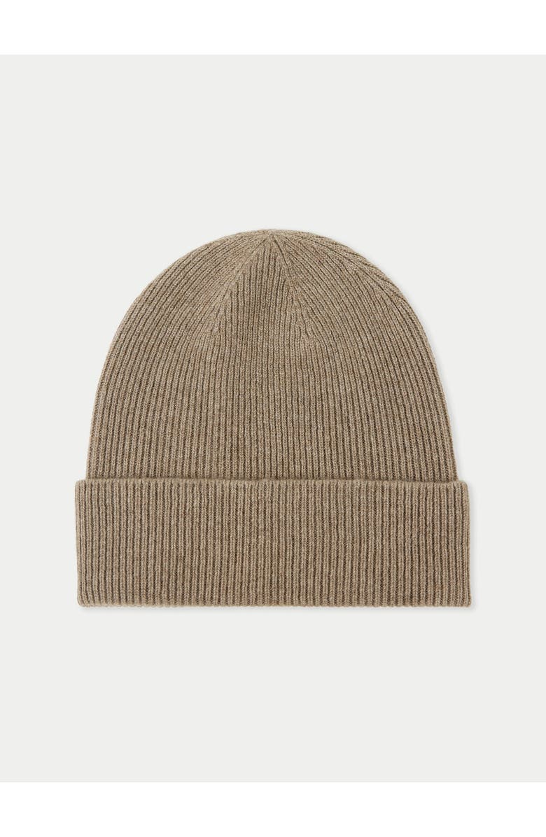 GOBI Mongolian Cashmere Cashmere Rib Knit Beanie, Main, color, Taupe