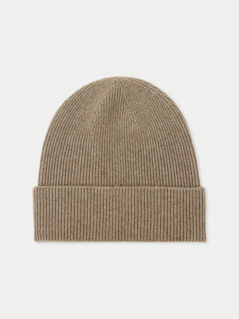 Cashmere Rib Knit Beanie