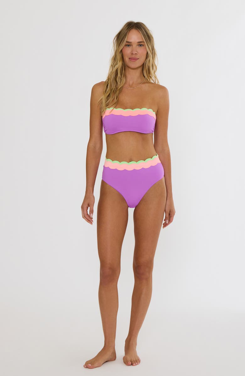 Beach Riot Harriet High Waist Bikini Bottoms, Alternate, color, Radiant Wave Colorblock