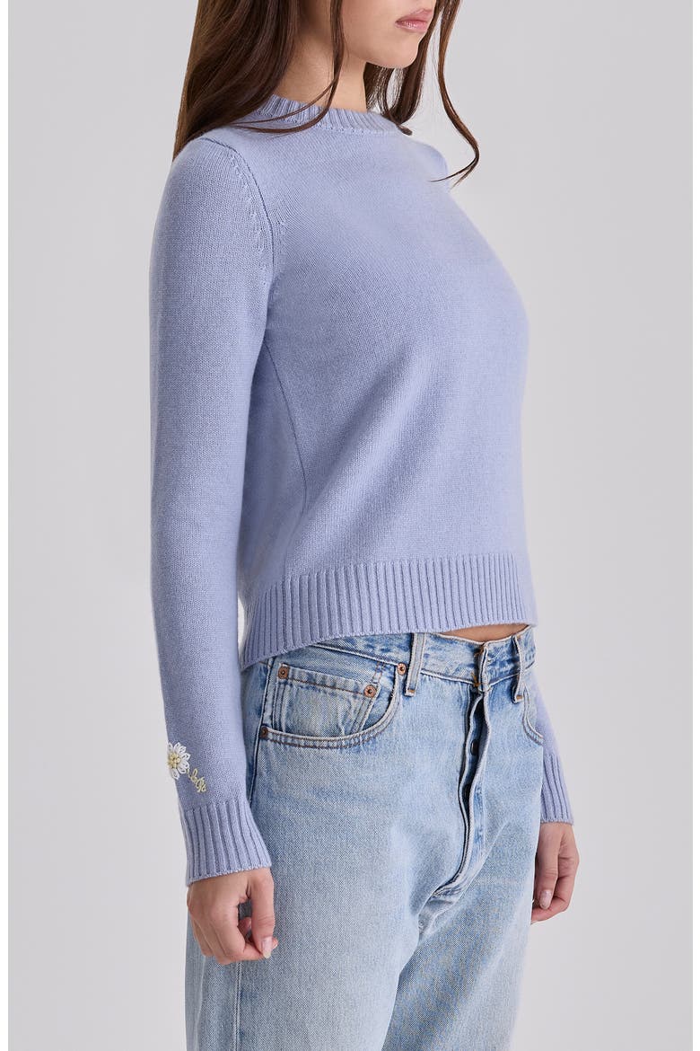 Abbie Bluebell Merino Wool & Cashmere Blend Sweater, Alternate, color, BLUEBELL