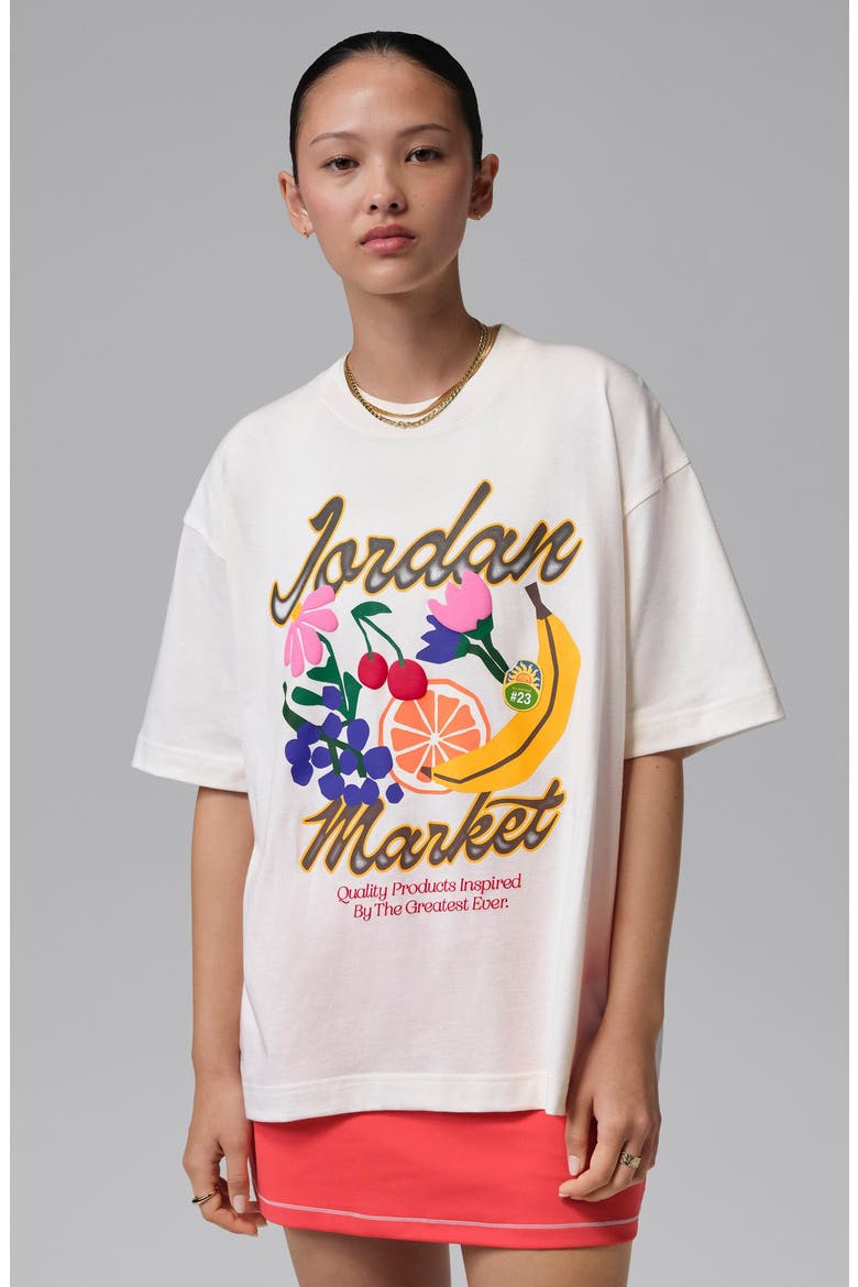 Jordan Market Graphic T-Shirt, Alternate, color, SAIL