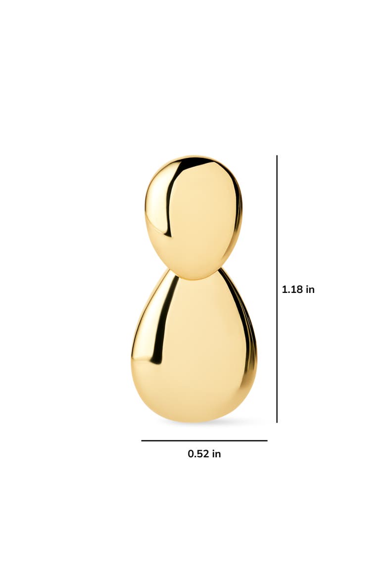 Drop Earrings - Pebble Earrings, Alternate, color, Gold