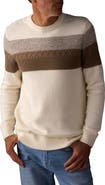 The Normal Brand Tom Placed Stripe Cotton Sweater