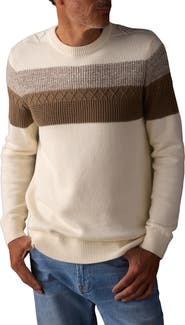 The Normal Brand Tom Placed Stripe Cotton Sweater