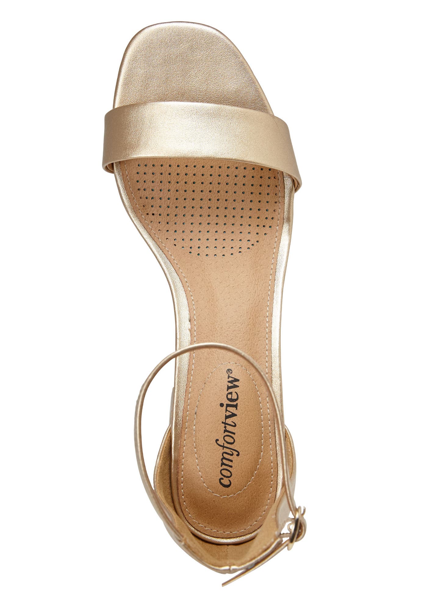 Comfortview The Orly Sandal, Alternate, color, Gold