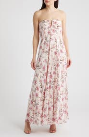 Parker The Emerson Floral Strapless Maxi Dress