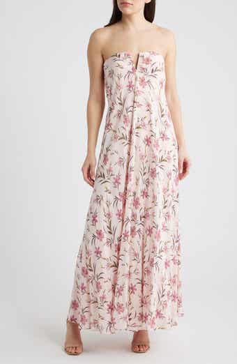 The Emerson Floral Strapless Maxi Dress