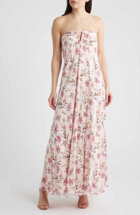 The Emerson Floral Strapless Maxi Dress
