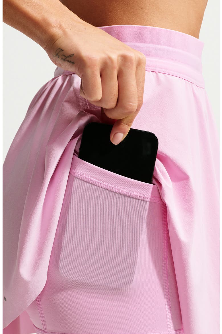 Performance Miniskirt, Alternate, color, PINK RISE/ BLACK
