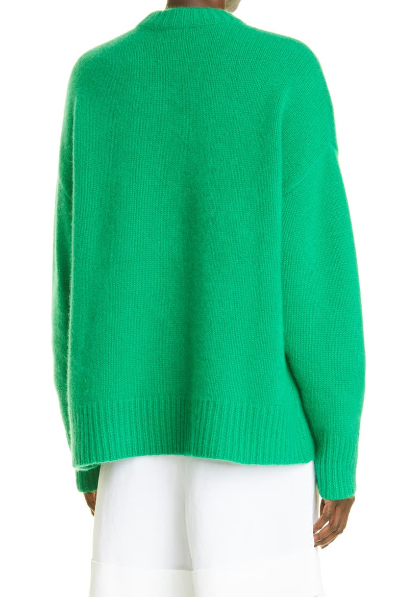 Crewneck Cashmere Sweater, Alternate, color, GREEN