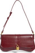 URBAN EXPRESSIONS Croc Embossed Faux Leather Shoulder Bag