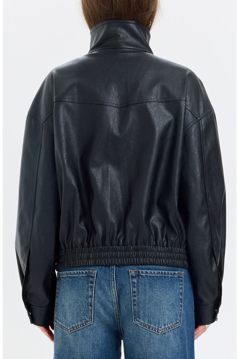 Phantom Faux Leather Jacket, Alternate, color, BLACK