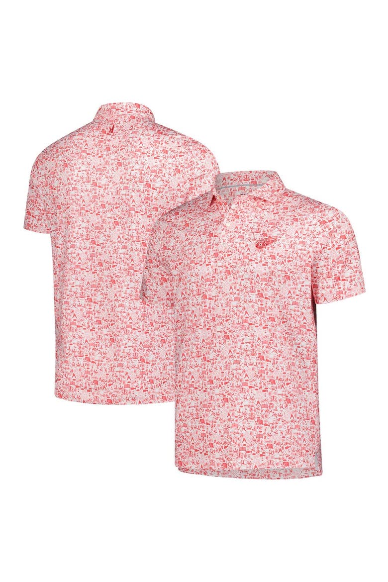 Men's johnnie-O  Red/White Detroit Red Wings Slapshot Polo, Main, color, Red