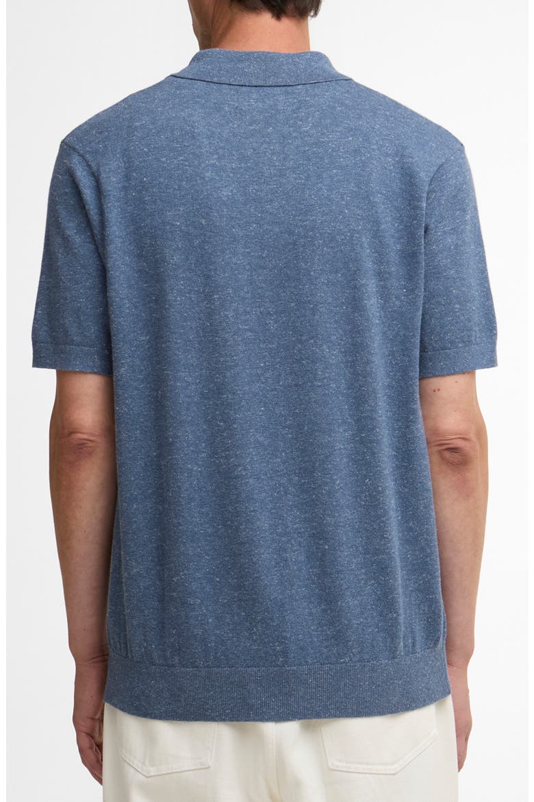 Muston Cotton & Linen Polo, Alternate, color, DENIM