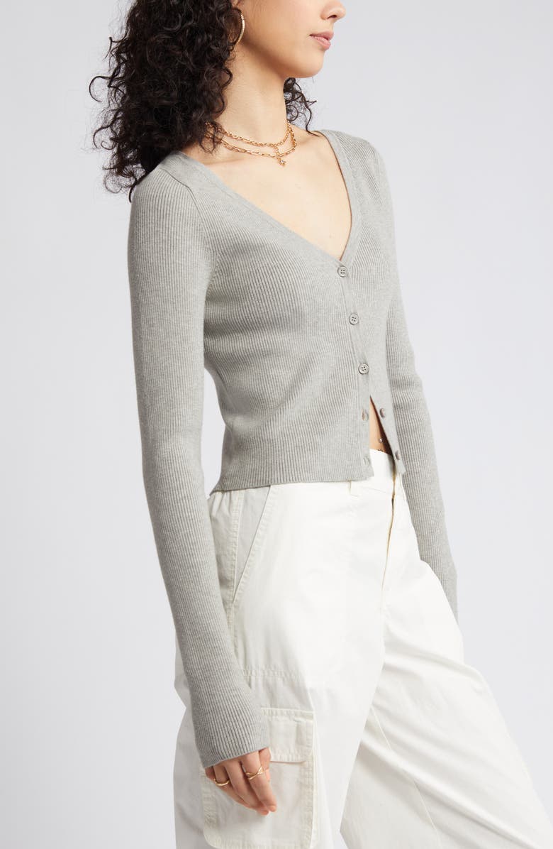 BP. Rib Crop Cardigan, Alternate, color, 