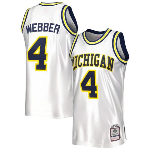 Men's Mitchell & Ness Chris Webber White Michigan Wolverines 1991/92 Authentic Jersey