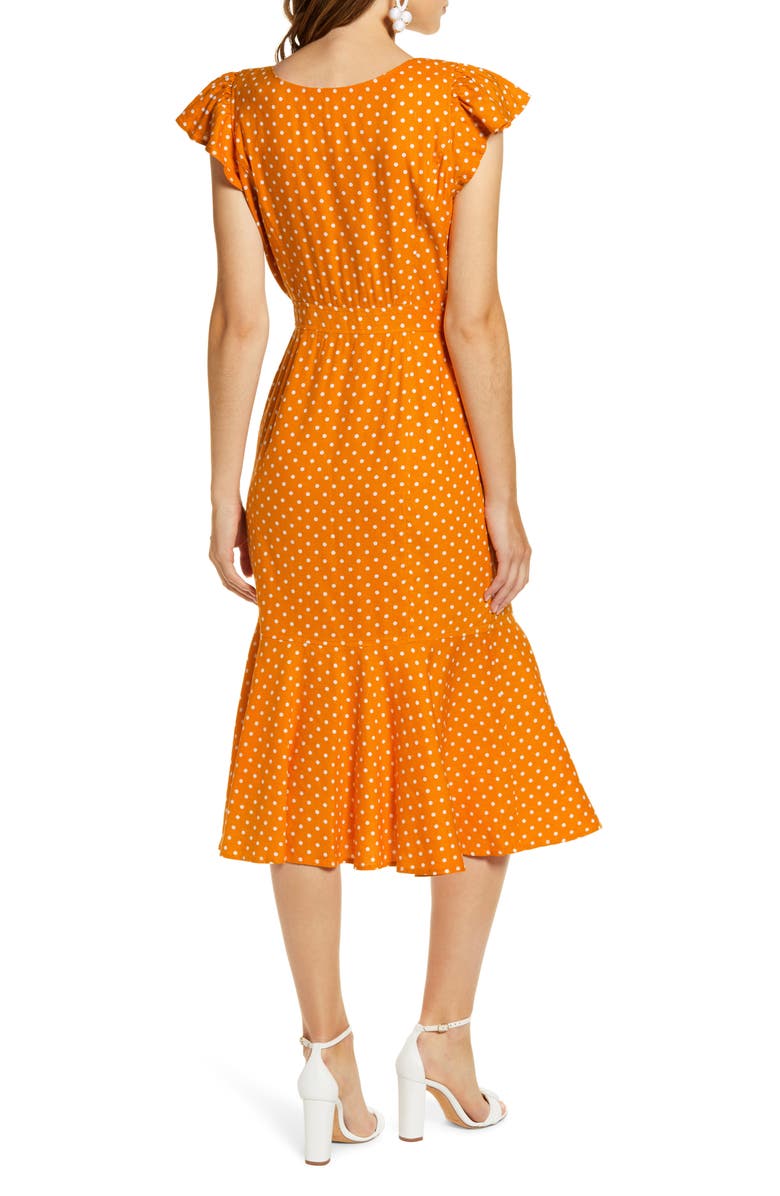 Rachel Parcell Button Down Midi Dress, Alternate, color, 