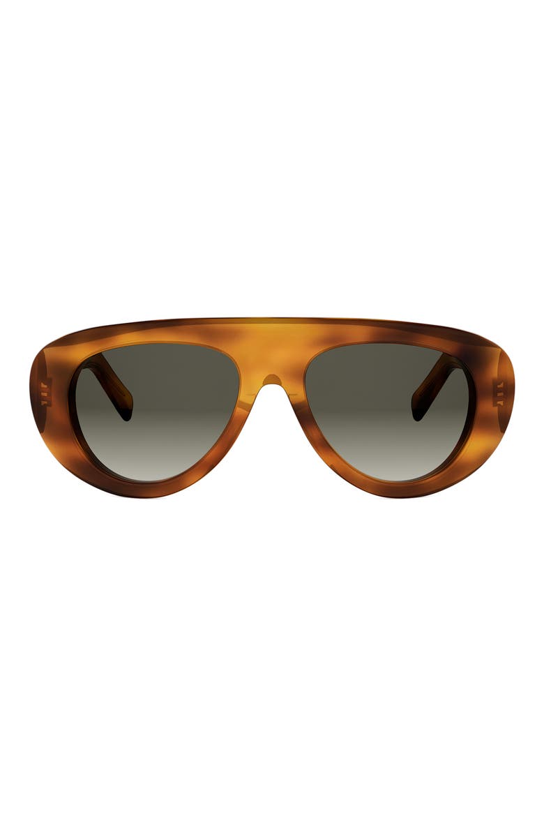 Triomphe Stamp 52mm Gradient Pilot Sunglasses, Main, color, BLNDHAV/BRNG