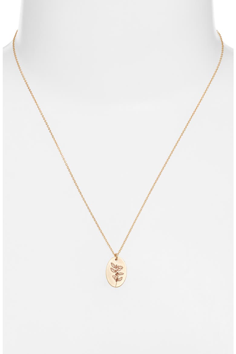 Louise Birth Flower Necklace, Alternate, color, GOLD / DECEMBER