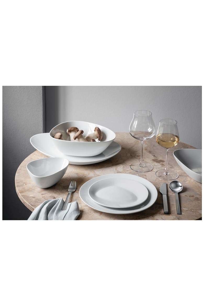 Sky 3-Piece Porcelain Dinnerware Set, Alternate, color, WHITE