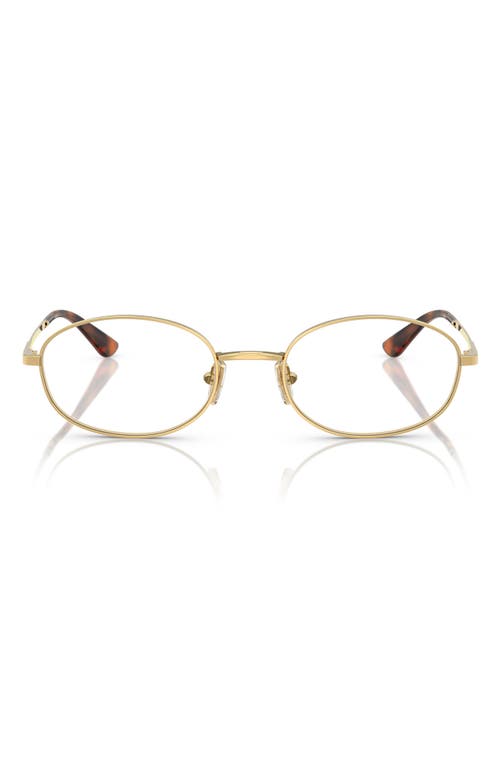 Vogue 52mm Oval Optical Glasses In Gold