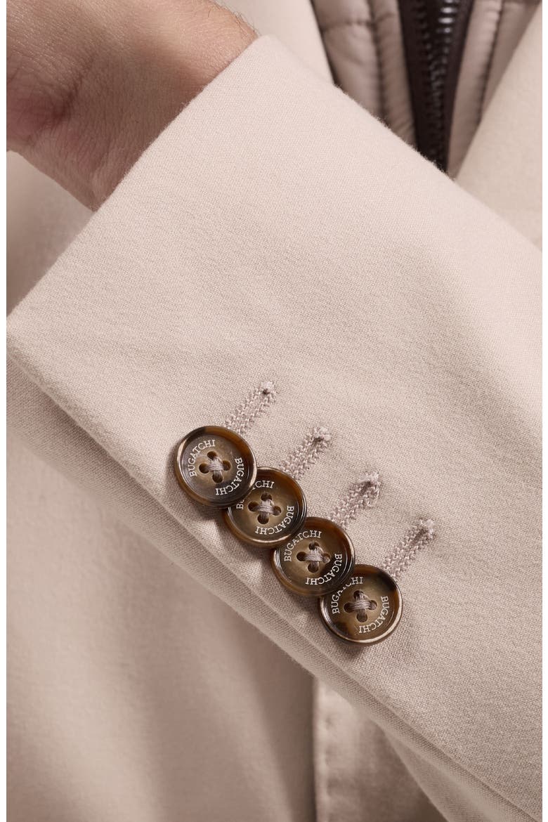 Three Button Blazer with Quilted Bib, Alternate, color, CASHMERE