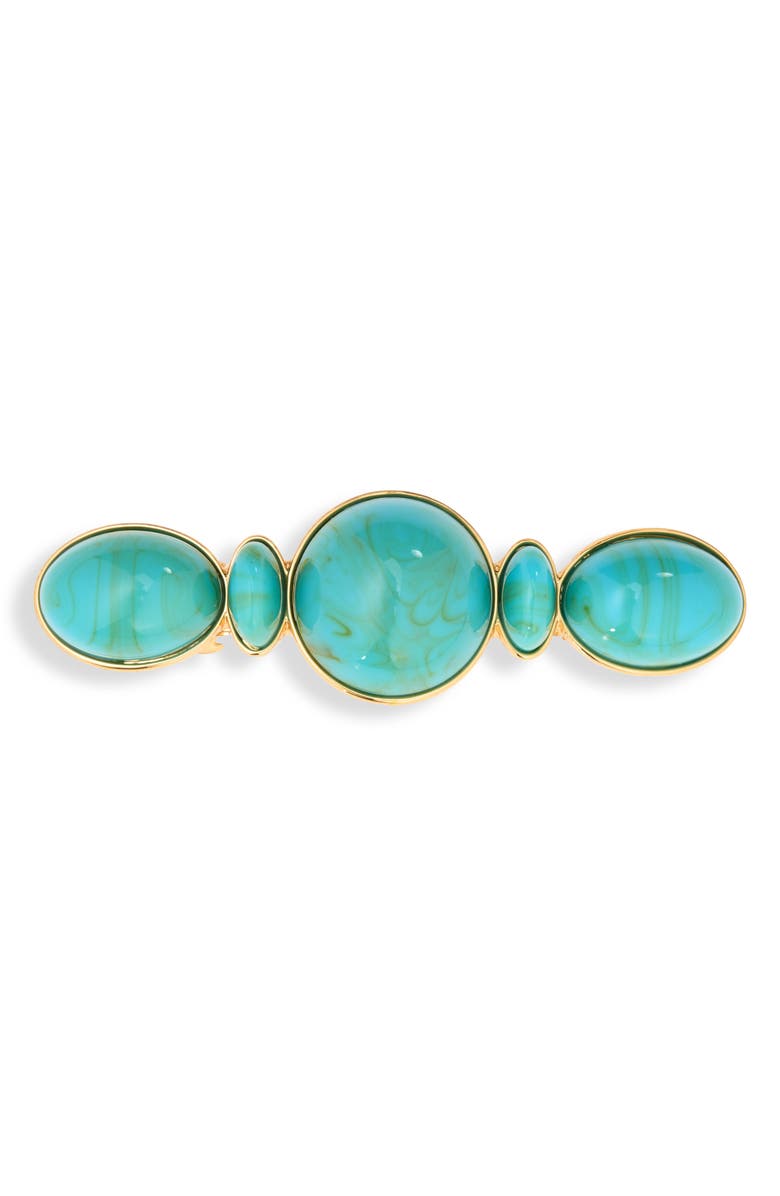 Lele Sadoughi Aventura Barrette, Main, color, Turquoise