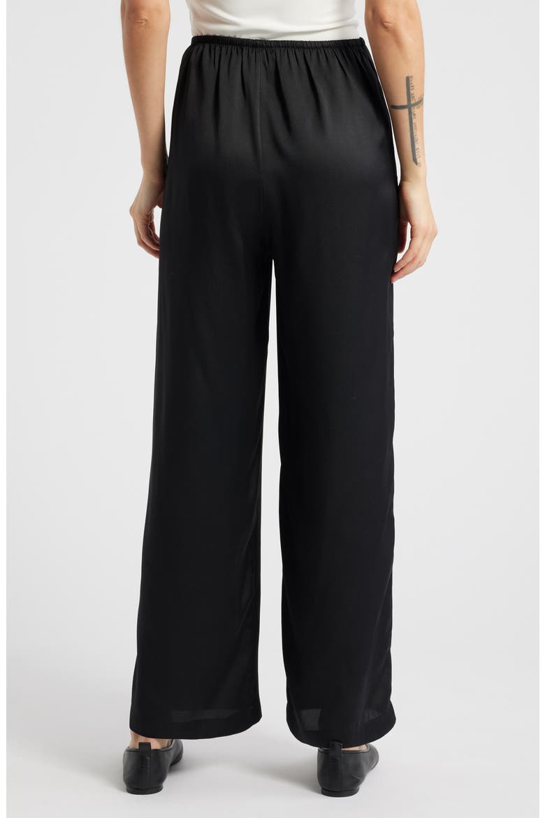 Damani Wide Leg Drawstring Pants, Alternate, color, BLACK