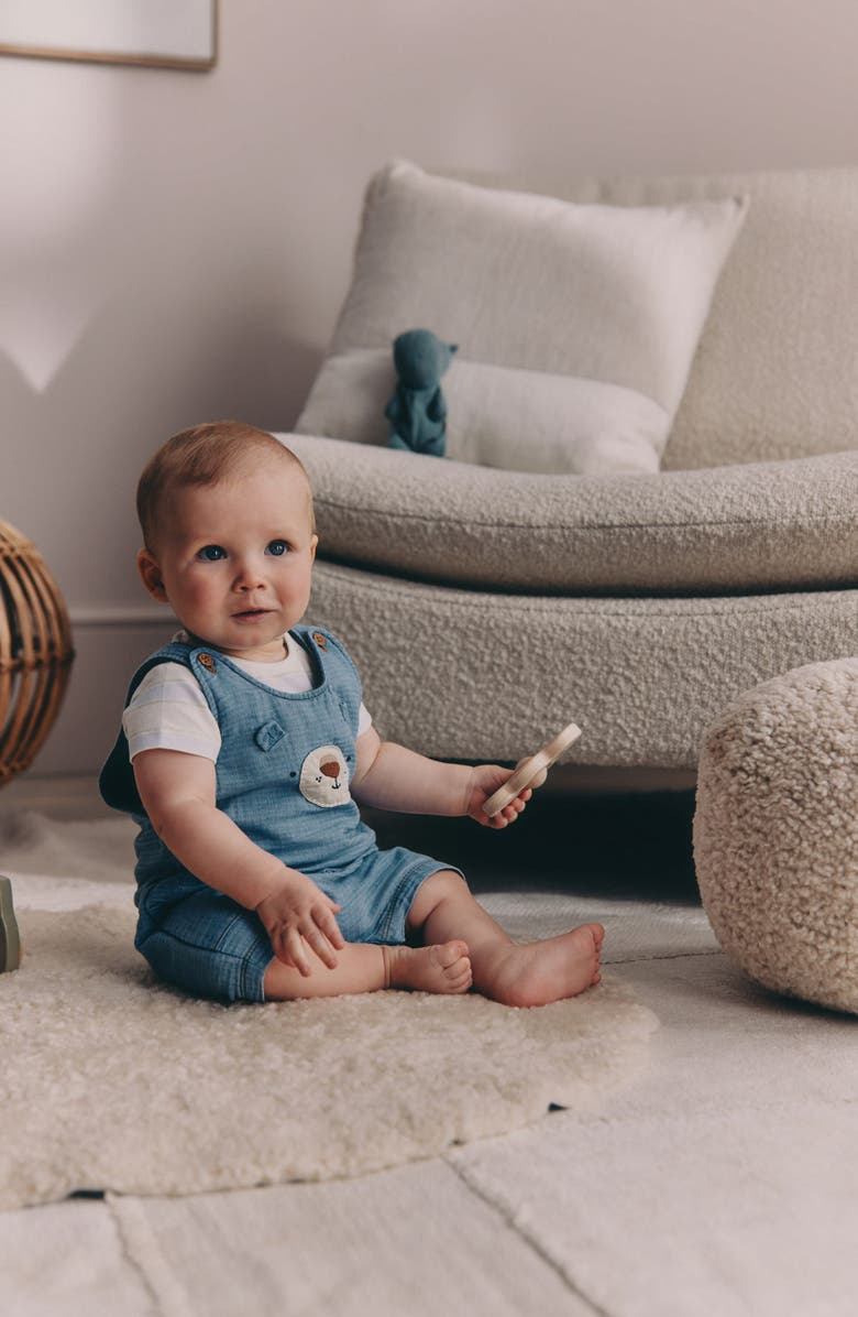 NEXT Woven Bear Overalls, Alternate, color, Blue
