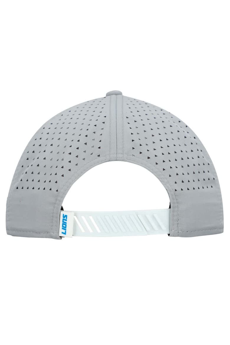 Men's New Era  White/Silver Detroit Lions Established Patch 9SEVENTY Adjustable Hat, Alternate, color, White
