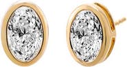 BY ADINA EDEN Lab Grown Diamond Oval Bezel Stud Earring 14K