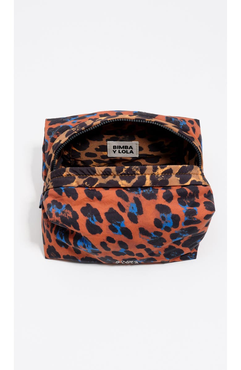 Bimba y Lola Sienna Leopard Print Nylon Make-Up Case, Alternate, color, Leopard Sienna