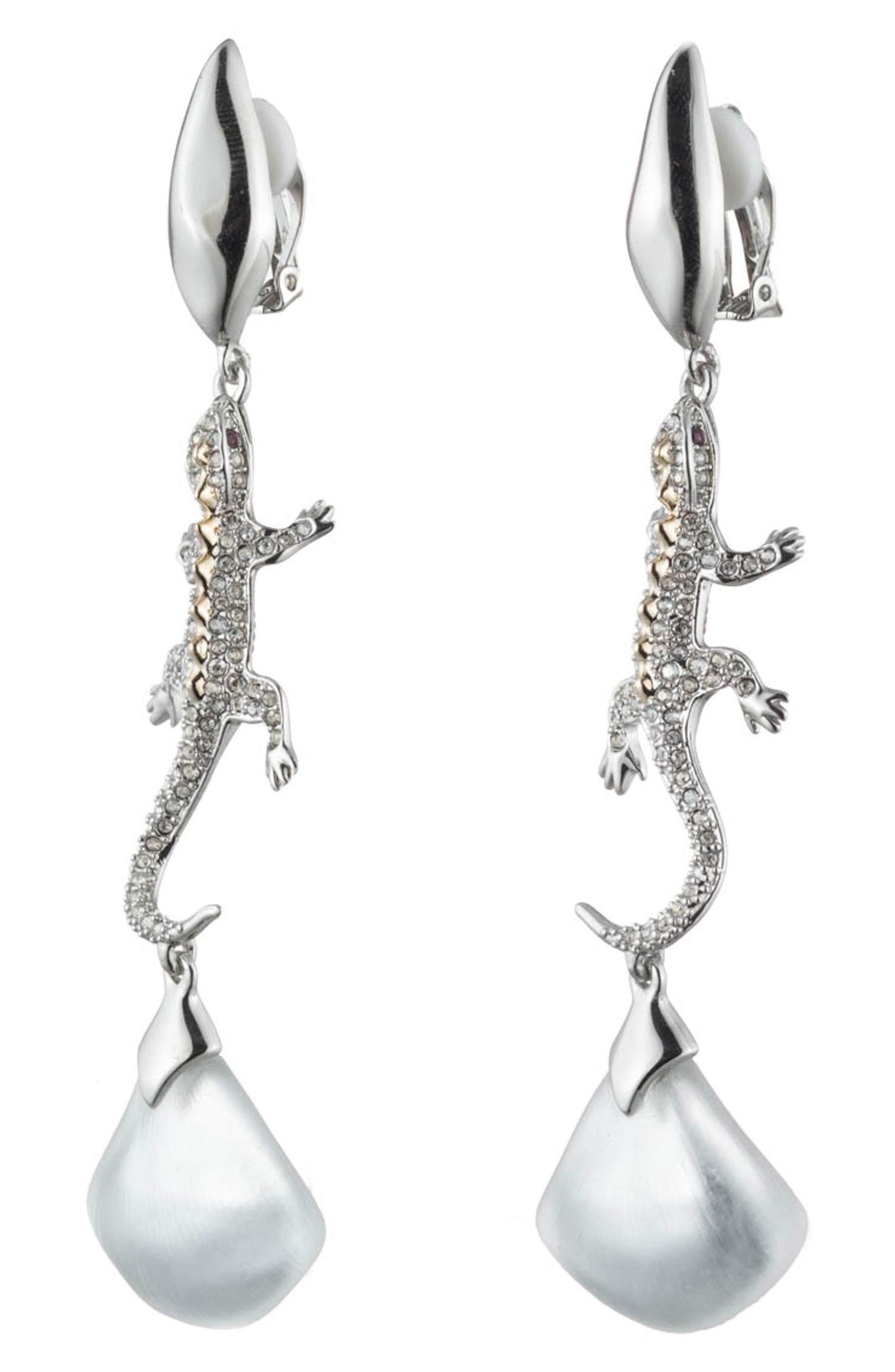 Alexis Bittar Crystal Encrusted Lizard Clip Earrings (Women) | Nordstrom