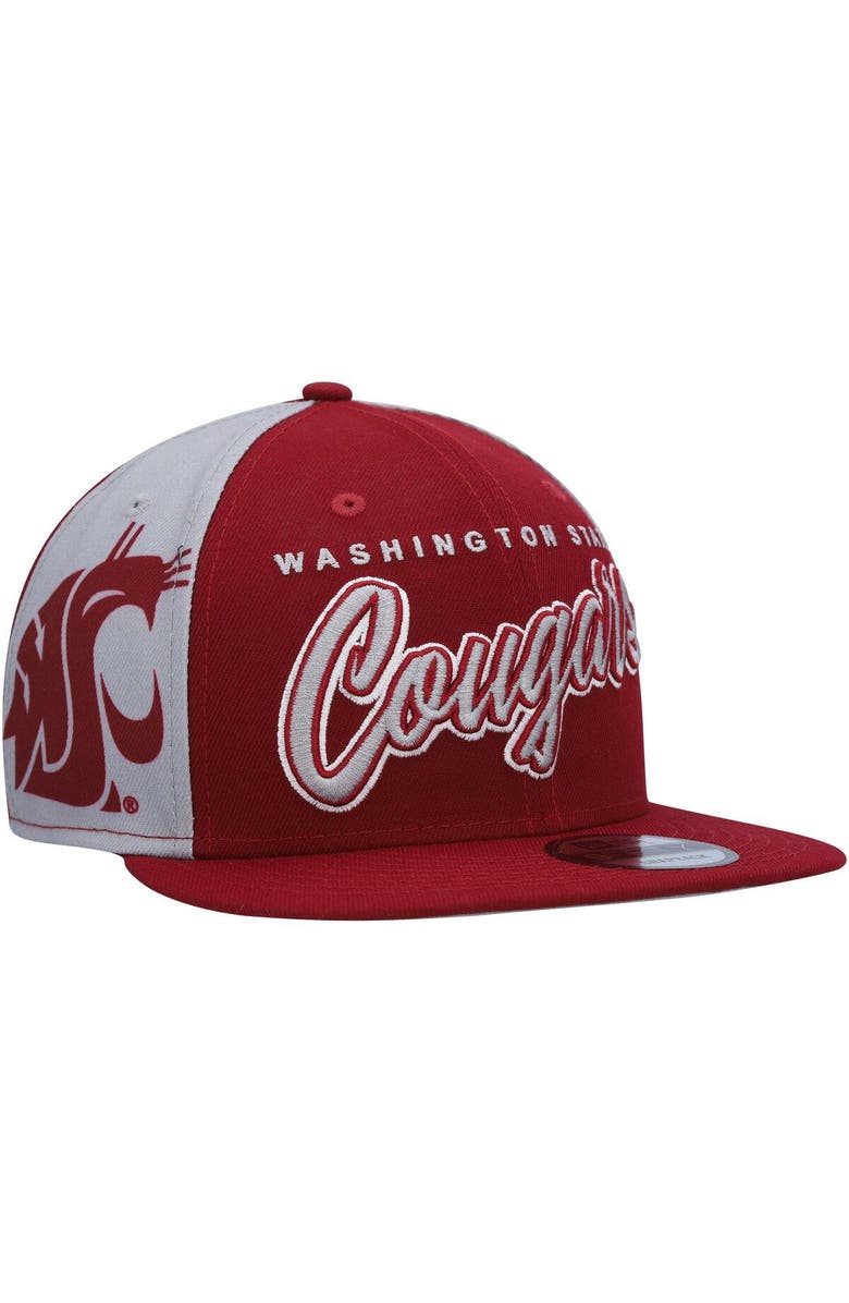 New Era Men's New Era Crimson Washington State Cougars Outright 9FIFTY Snapback Hat, Main, color, Crimson