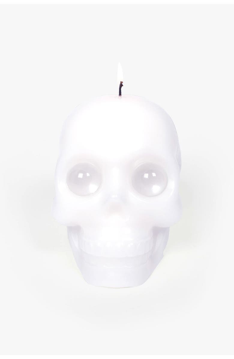 54Celsius Skull Candle with Crystal Eyeballs, Main, color, White