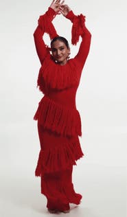 OFUURE Igho Sequin Fringe Maxi Dress