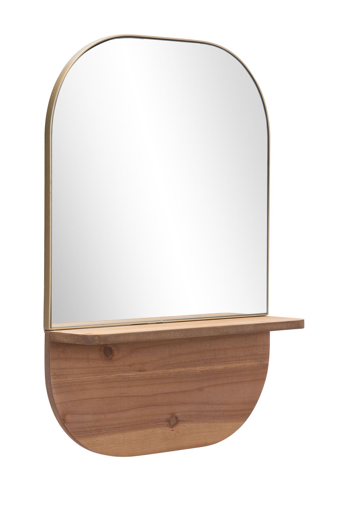 ZUO MODERN Meridian Shelf Mirror - Gold & Brown | Nordstromrack