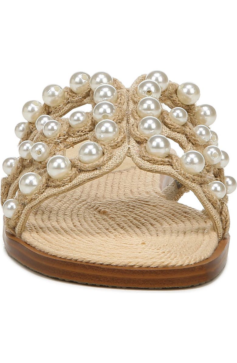 Sam Edelman Bay Imitation Pearl Cutout Slide Sandal, Alternate, color,