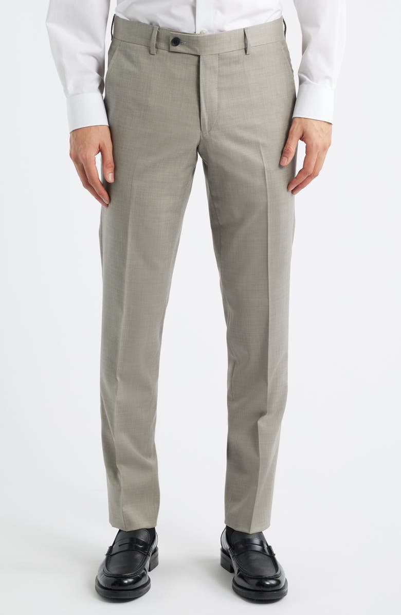 AllSaints Ross Slim Fit Taupe Wool Suit, Alternate, color, Taupe
