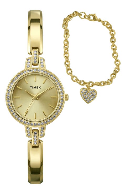 Aveline Bracelet Watch & Charm Bracelet Gift Set, 28mm