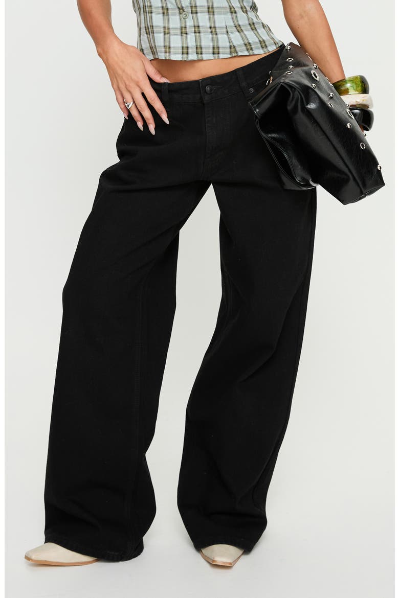 Serenitia Relaxed Jeans, Alternate, color, JET BLACK