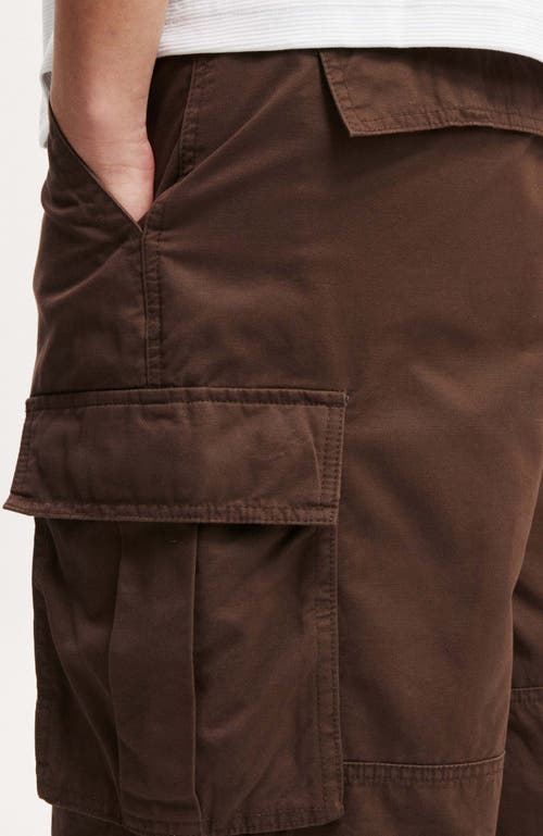 Cotton On Baggy Cargo Short In Chocolate Twill
