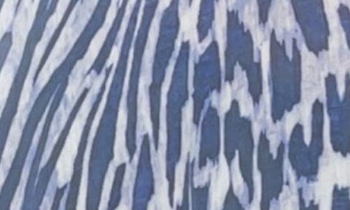 Apny Print Roll Tab Sleeve Button-up Shirt In Dark Blue Multi